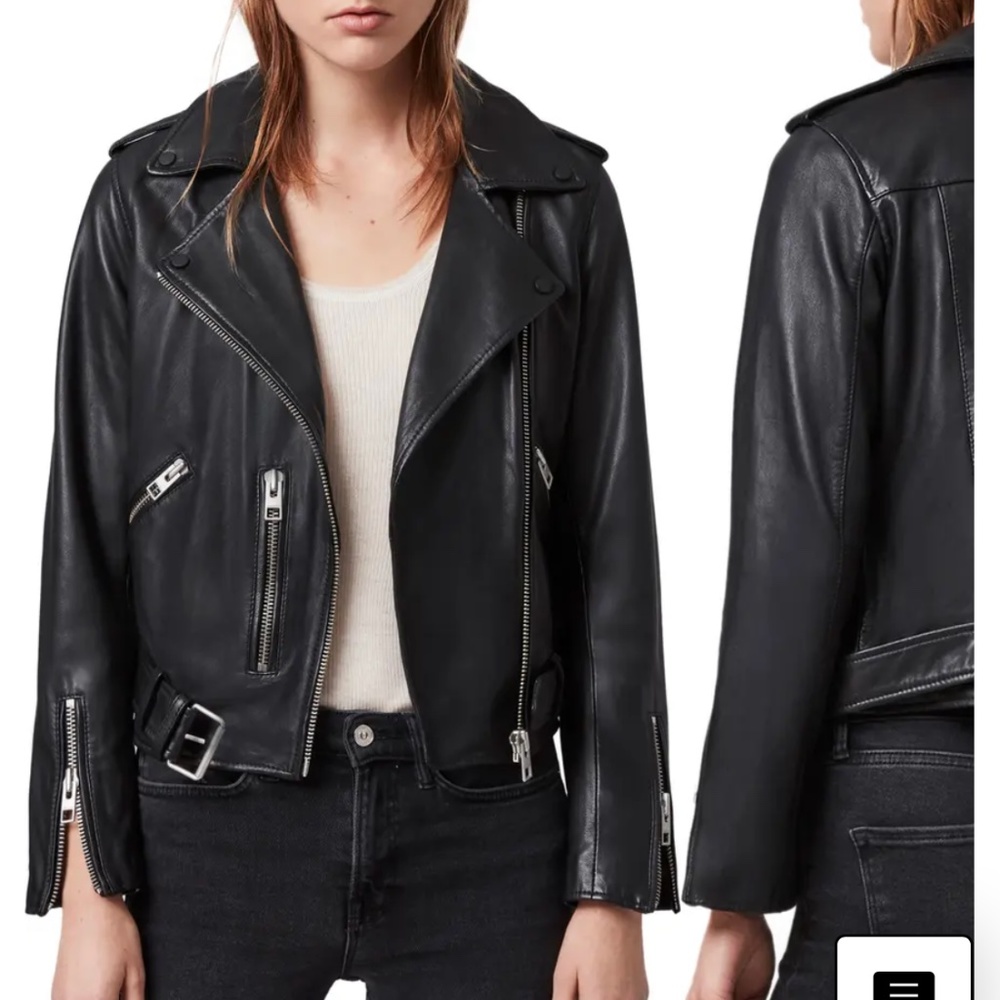 All Saints Balfern Leather Jacket NWT size 8 US